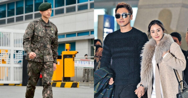 金泰希还会特意到军营门口等待 Rain 金泰希还会特意到军营门口等待 Rain