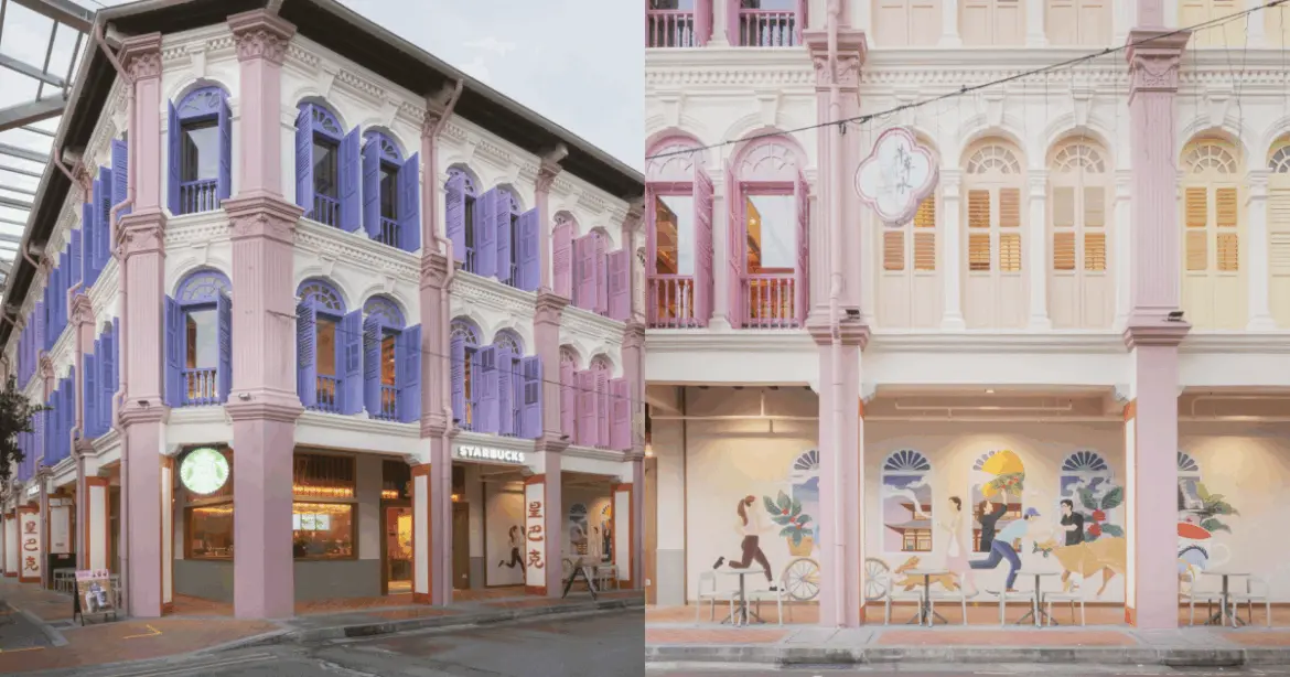 新加坡牛车水百年老屋变身星巴克